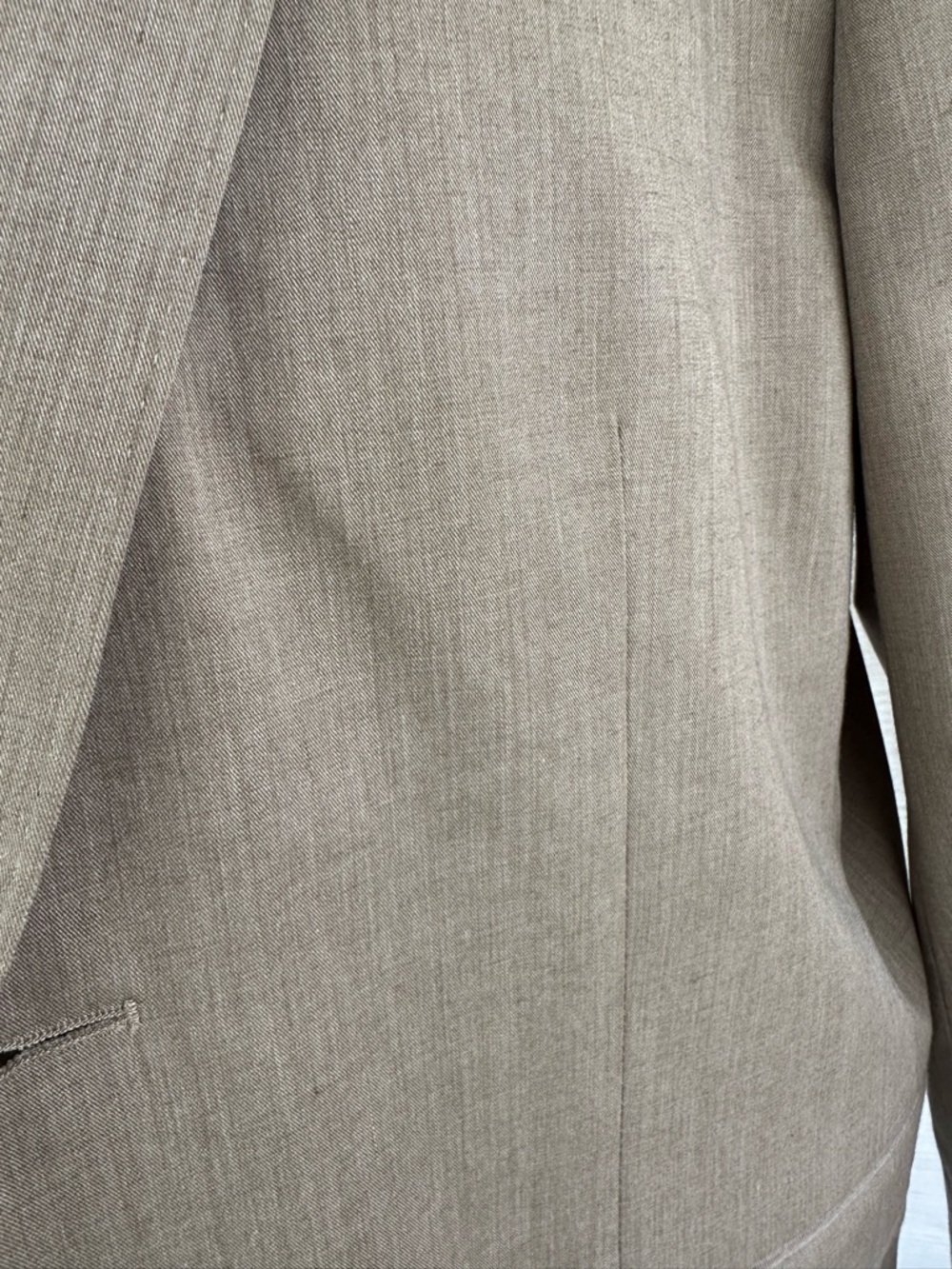 Classic Perry Ellis Two-Button Suit Jacket/ Blazer Light Tan or Khaki color - Picture 10 of 17